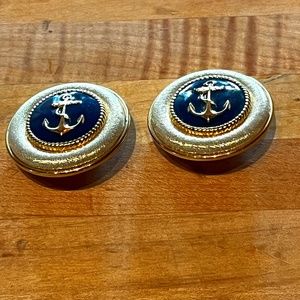 Vintage Nautical Anchor Earrings